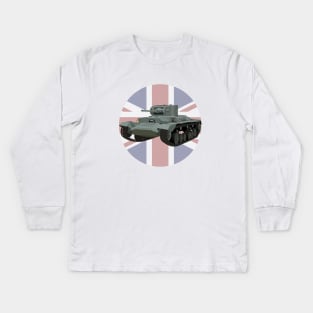 Valentine British WW2 Infantry Tank Kids Long Sleeve T-Shirt